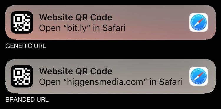 A branded URL won’t have people questioning what they’re scanning.